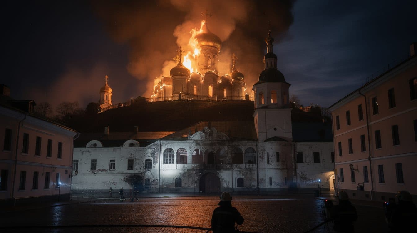 Attacchi russi su Kiev: in fiamme il monastero delle grotte patrimonio UNESCO, almeno cinque morti