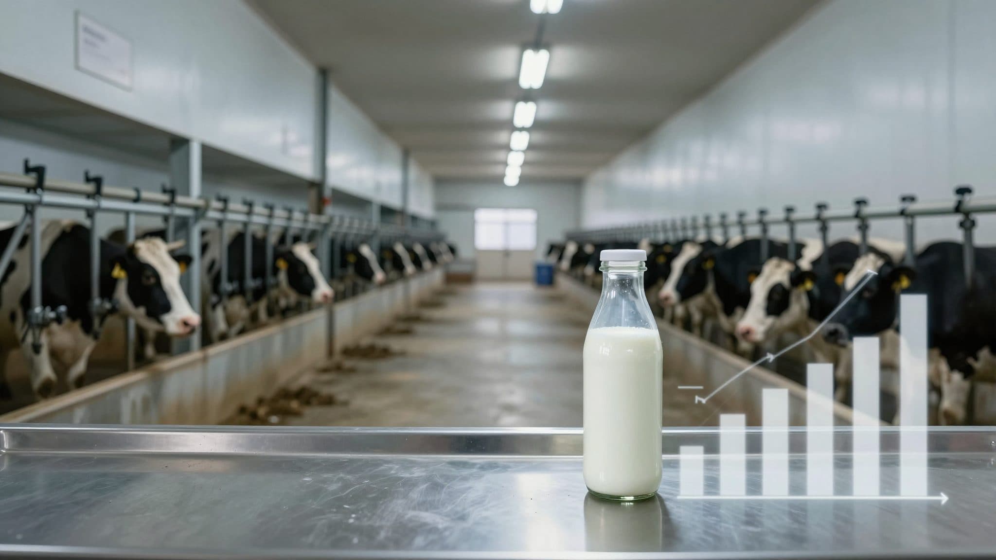 La produzione di latte per vacca nell'UE aumenta di circa il 22 percento in dieci anni