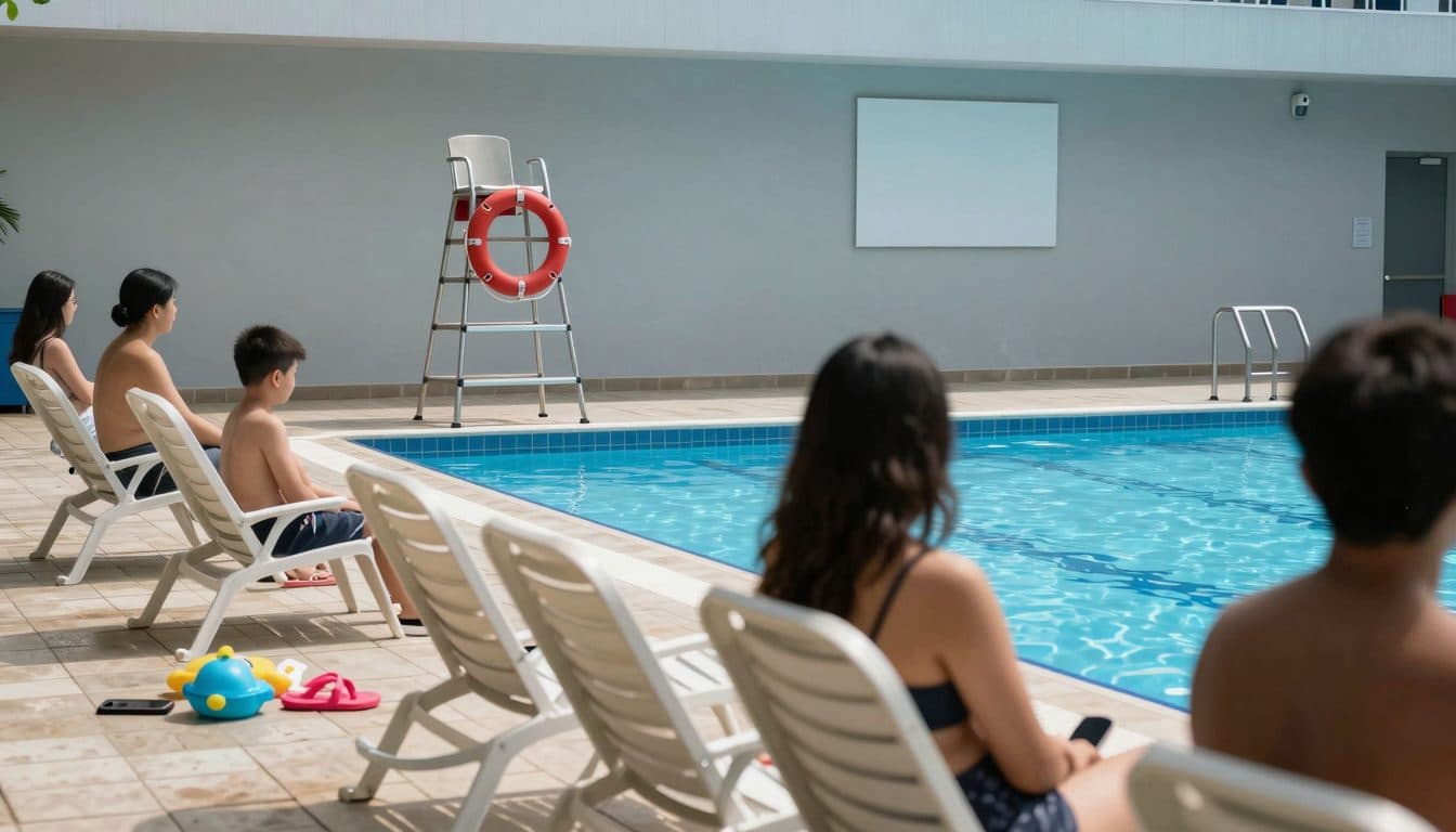 Smartphone a bordo piscina: i bagnini esortano i genitori a non lasciare i bambini incustoditi in acqua