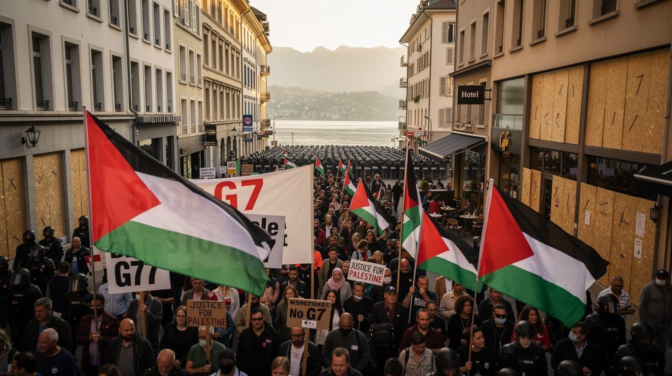 Scontri a Ginevra alla vigilia del vertice del G7 a Évian