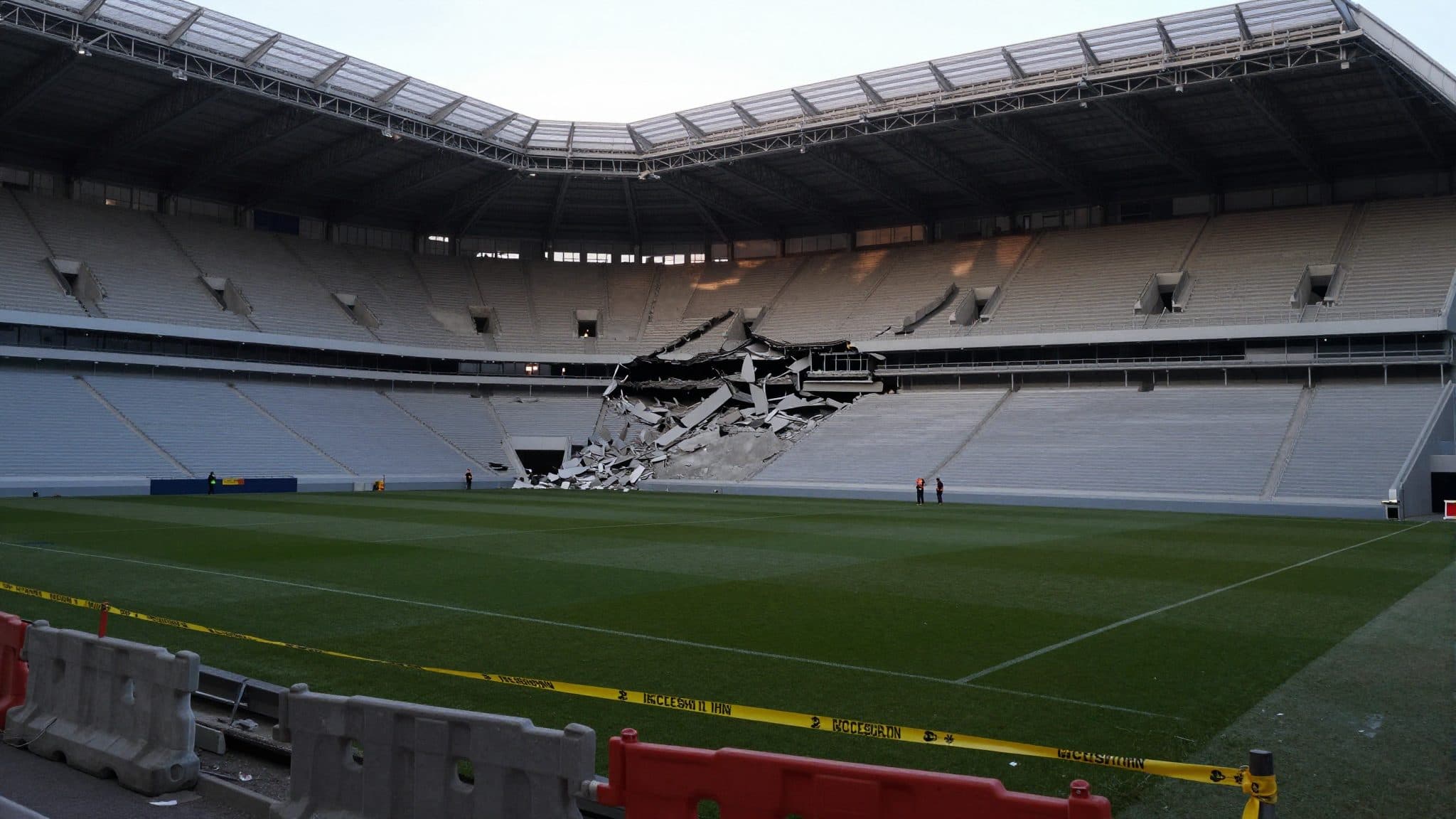 Pilastro di cemento cede al Weserstadion – Tribuna di Brema parzialmente crollata