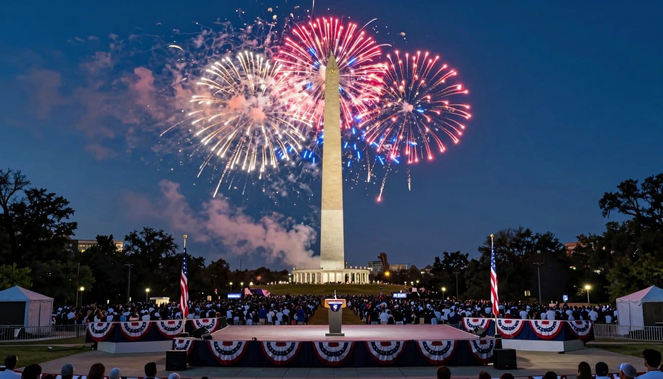 Trump celebra il 250° anniversario degli Stati Uniti sulla National Mall e mette in guardia da una pretesa «minaccia comunista»