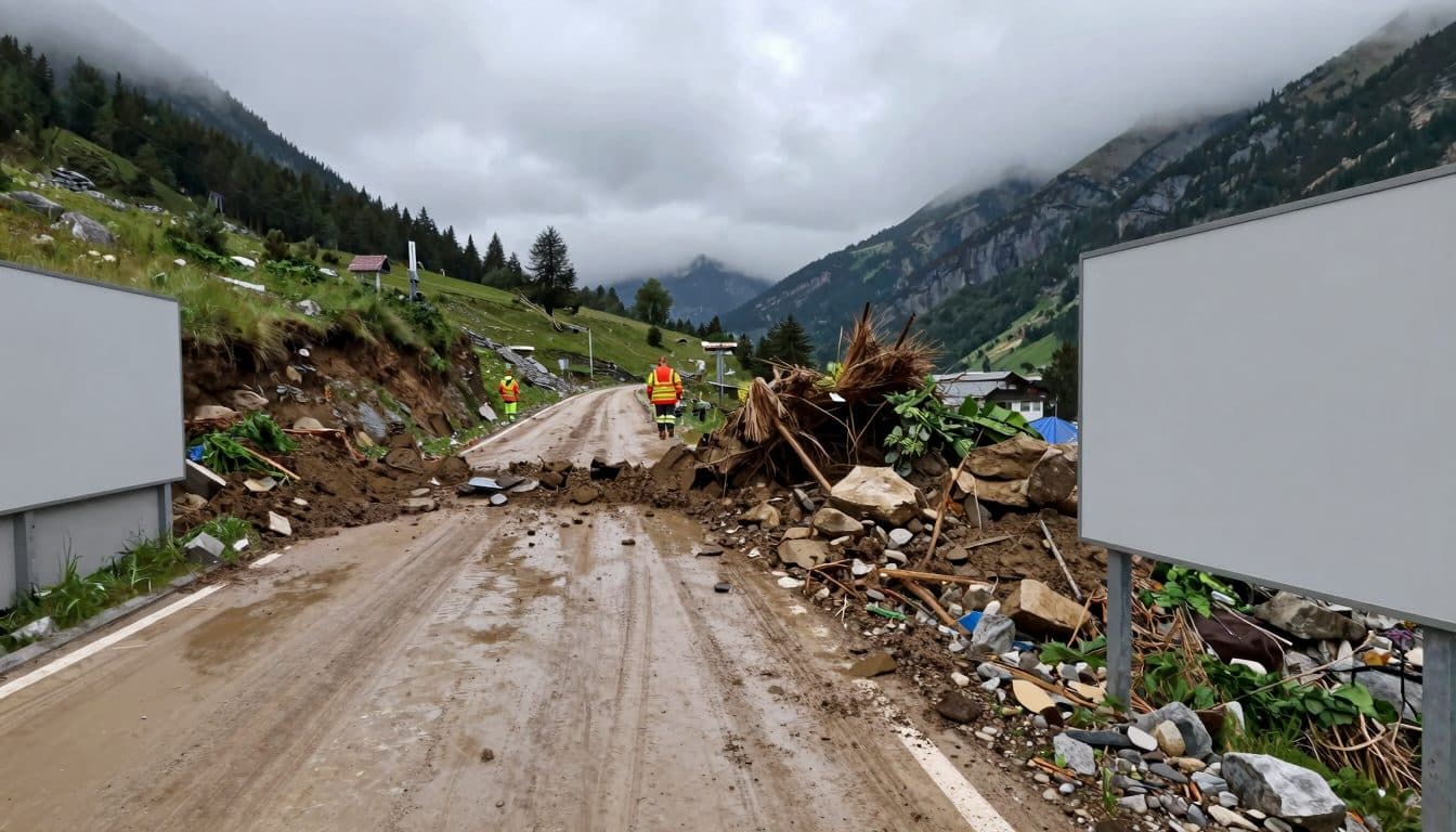 Frana colpisce autobus di linea nella Stanzertal: passeggeri liberati dai vigili del fuoco