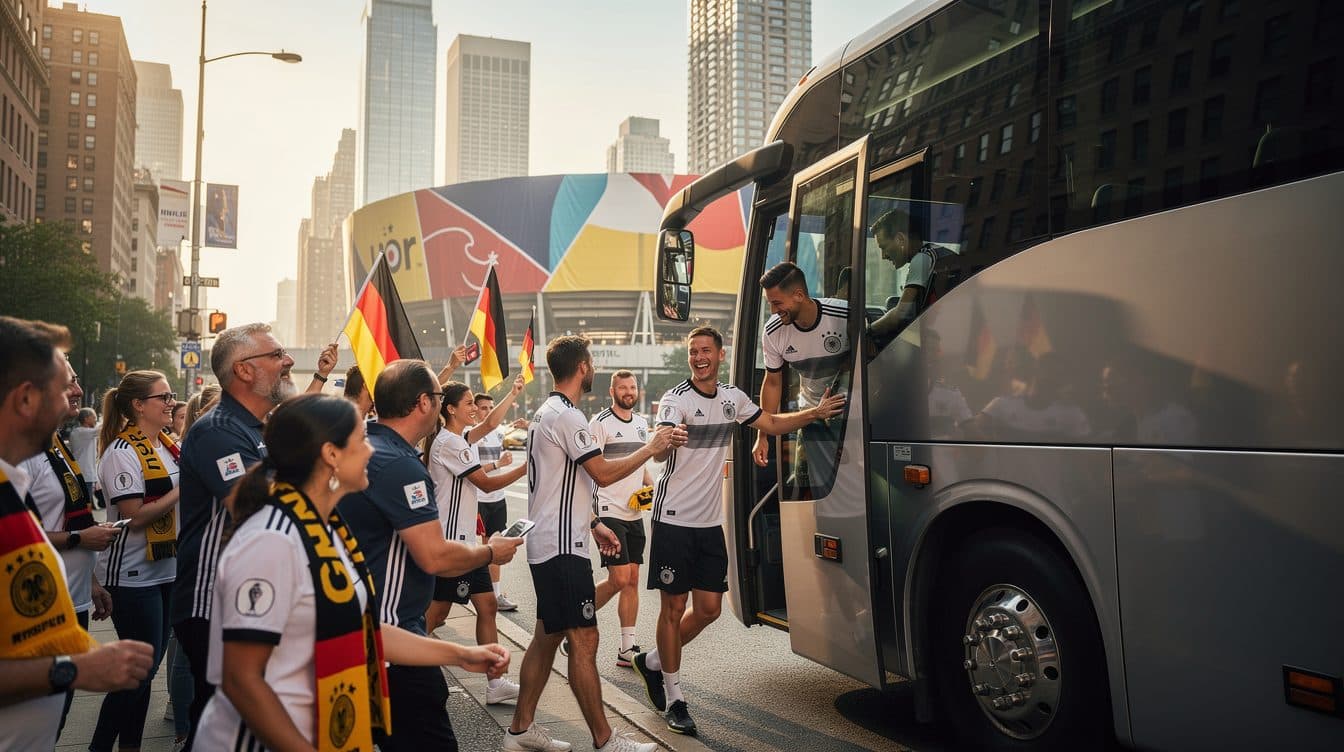 La nazionale tedesca paga il bus ai tifosi per la partita contro l'Ecuador