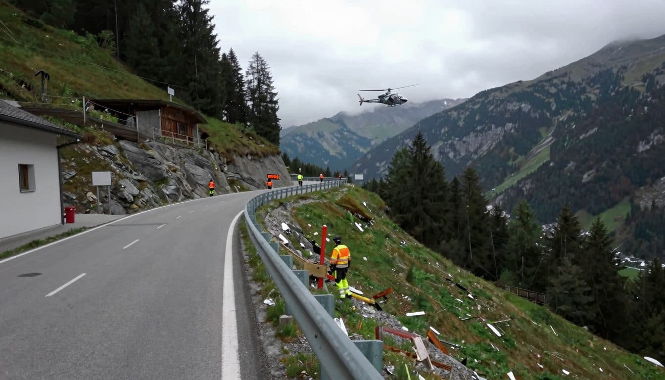 Auto precipita per circa 100 metri a Roppen – tre feriti