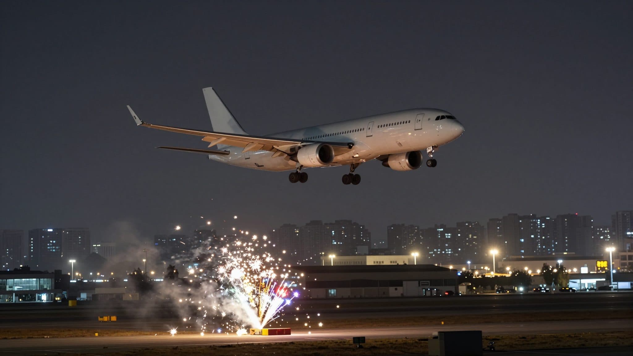 Aereo colpito da un fuoco d'artificio durante l'atterraggio ad Atlanta
