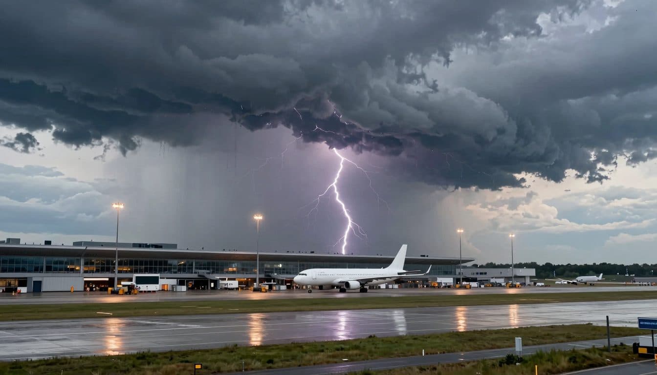 Tempesta provoca uno stop di emergenza di circa 30 minuti all'aeroporto di Vienna