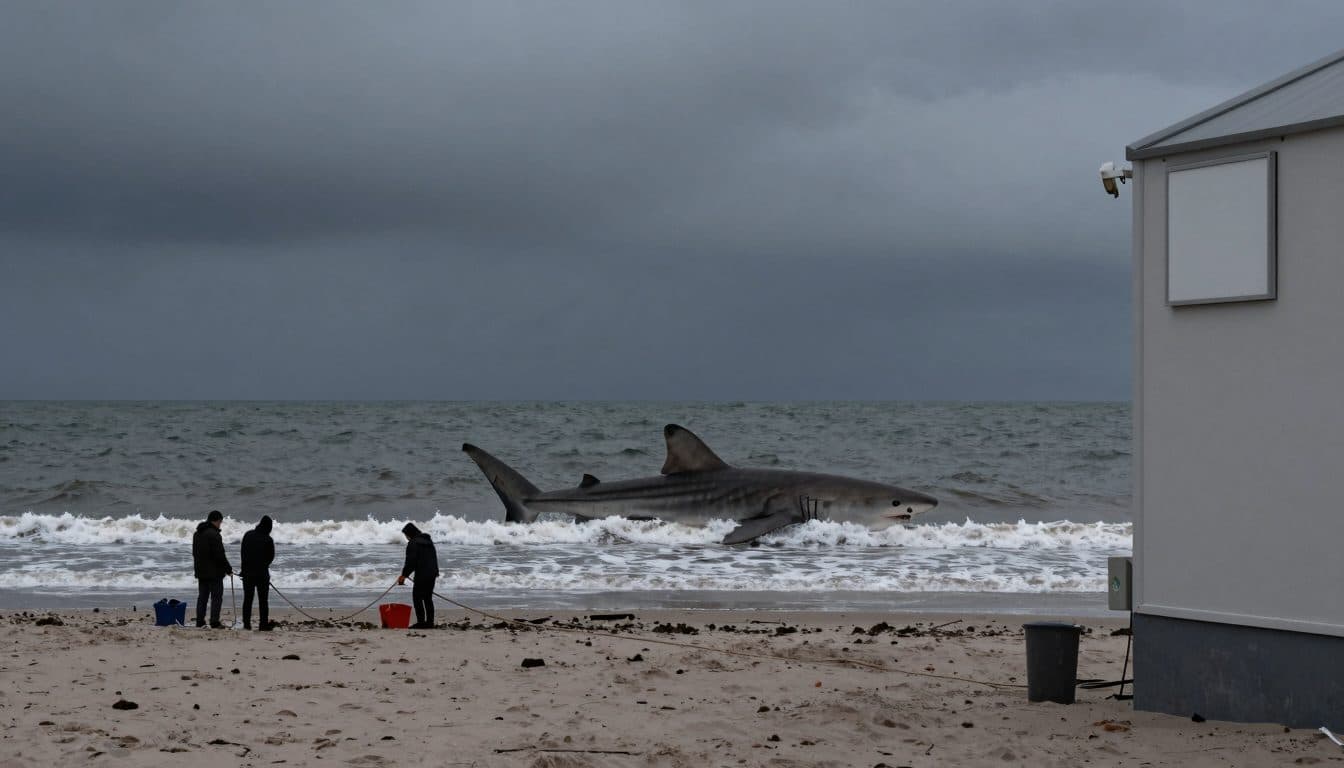 Ricercatori recuperano uno squalo elefante di circa cinque metri dal Mar Baltico al largo della Danimarca