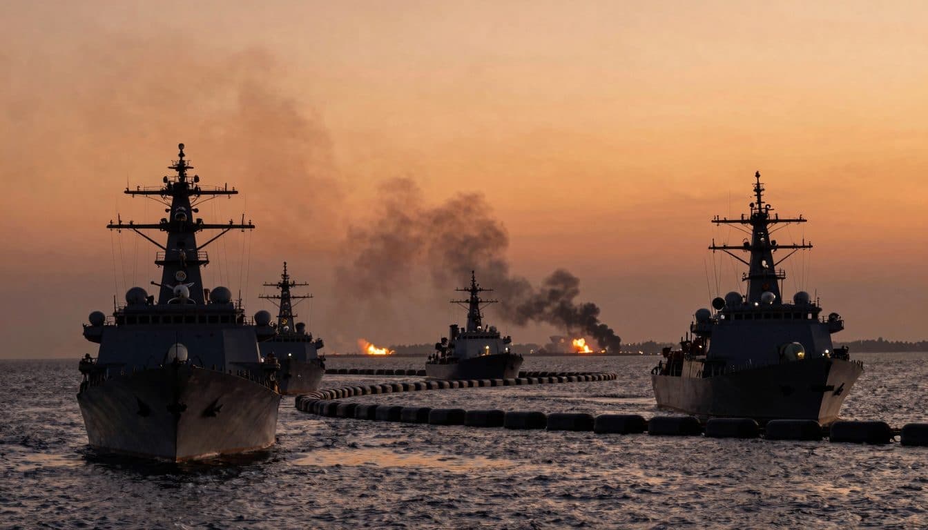 Blocco navale USA Iran: navi da guerra nello Stretto di Hormuz