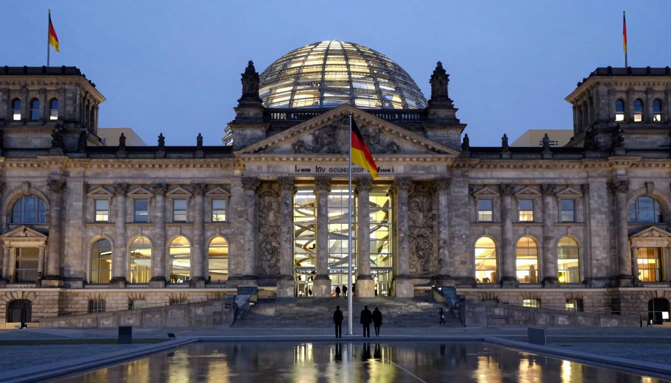 Jörg Pilawa visita la presidente del Bundestag Klöckner nell'edificio del Reichstag