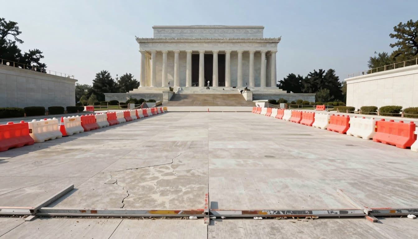 Il Dipartimento di Giustizia USA ammette: i danni alla piscina del Lincoln Memorial sono dovuti ai lavori di costruzione
