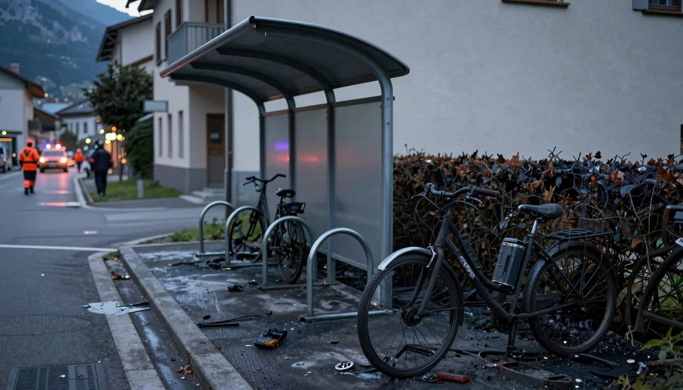 Batteria di e-bike esplode a Reutte: parcheggio per biciclette in fiamme in Tirolo