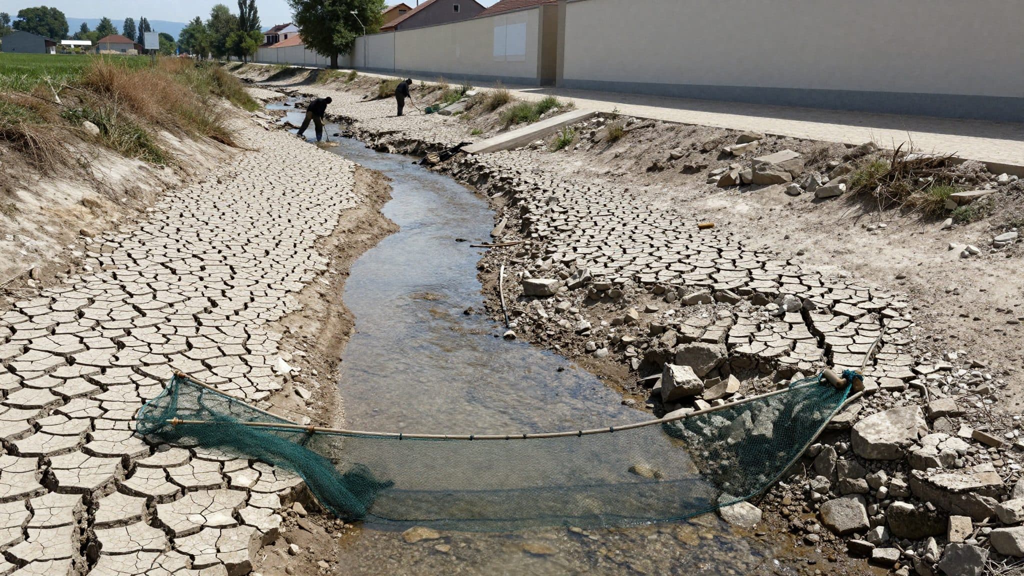 Siccità in Bassa Austria: i pesci nei torrenti affluenti della Große Erlauf vengono catturati