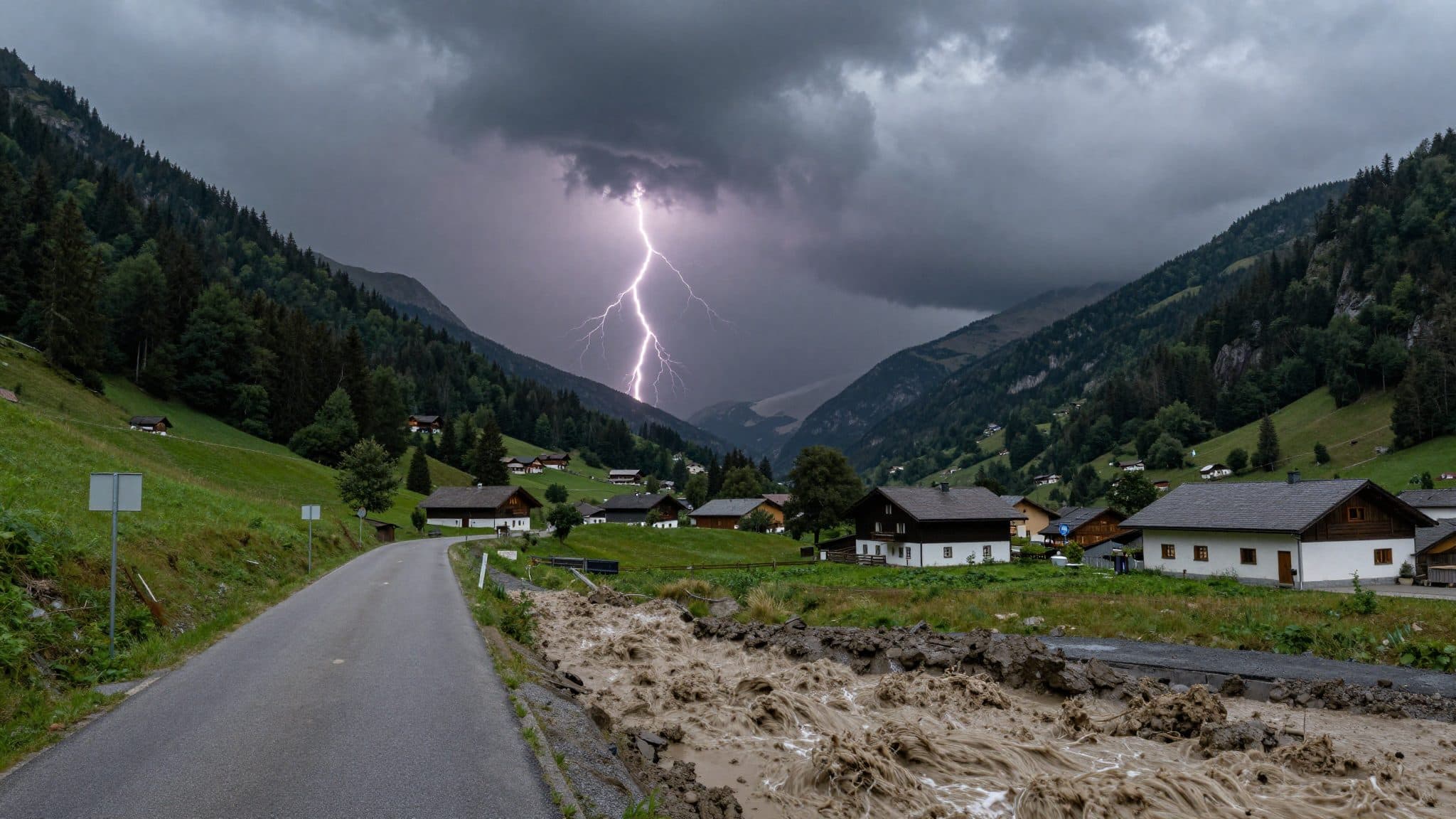 Forti temporali si abbattono su Salisburgo: fulmine, frana e tempesta in numerose valli