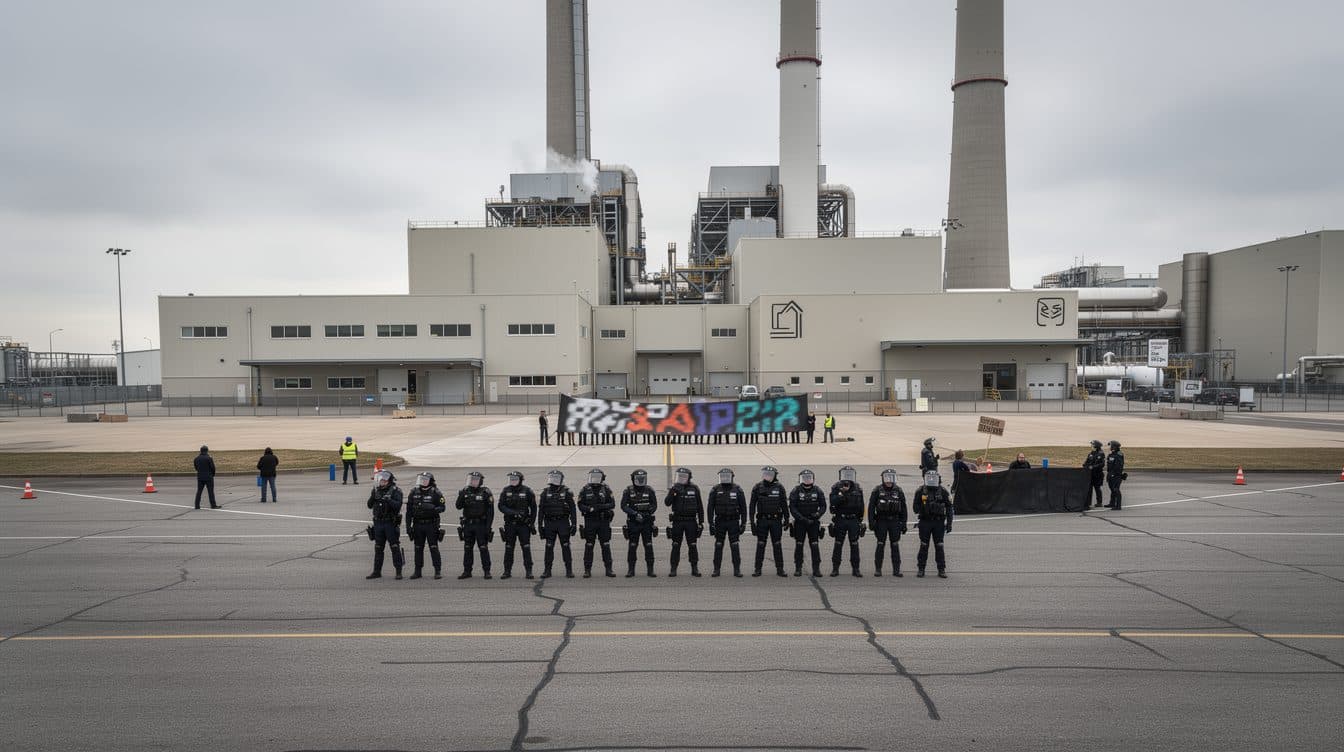 Corte tedesca vieta l'inizio della protesta per il clima davanti al cancello di una centrale a gas a Werne