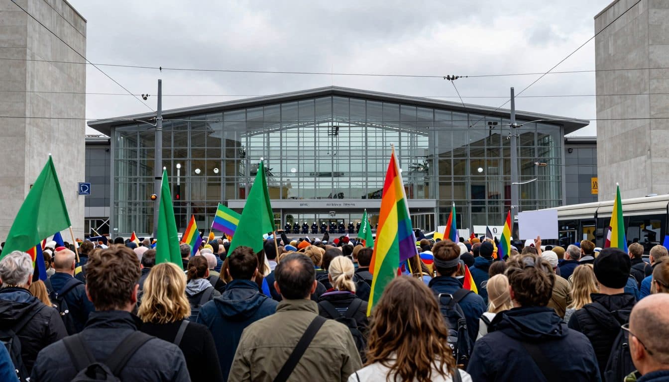 Il congresso federale dell'AfD a Erfurt inizia tra massicce proteste e misure di sicurezza