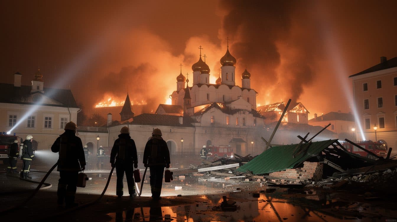 Attacchi russi su Kiev: in fiamme la cattedrale del monastero delle Grotte, patrimonio UNESCO