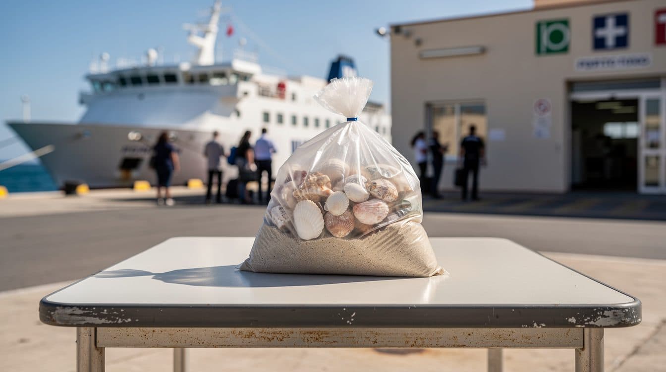 Turista francese fermata a Porto Torres con 40 chili di sabbia e pietre sarde