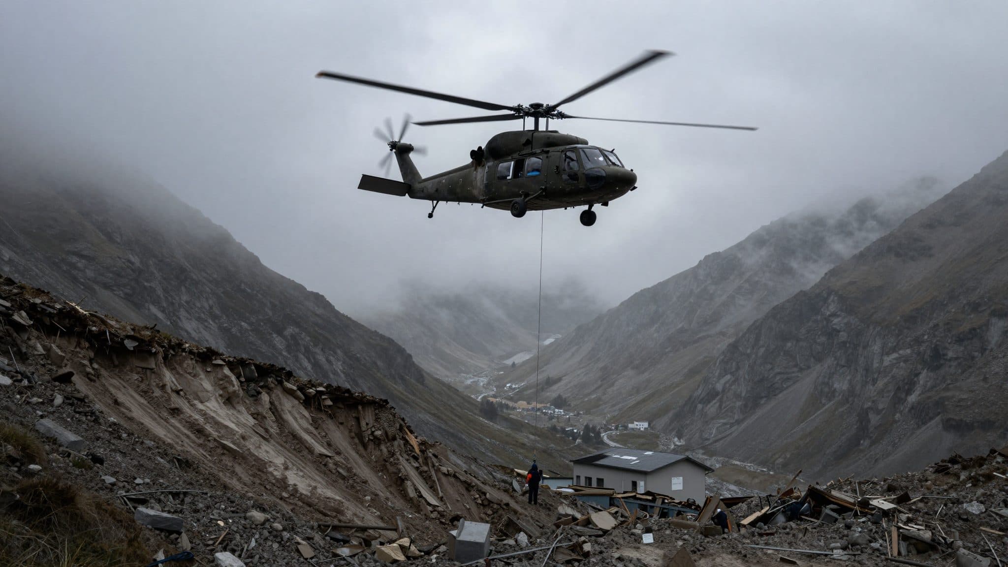 L'esercito federale avvia l'evacuazione nella Kaunertal con due elicotteri