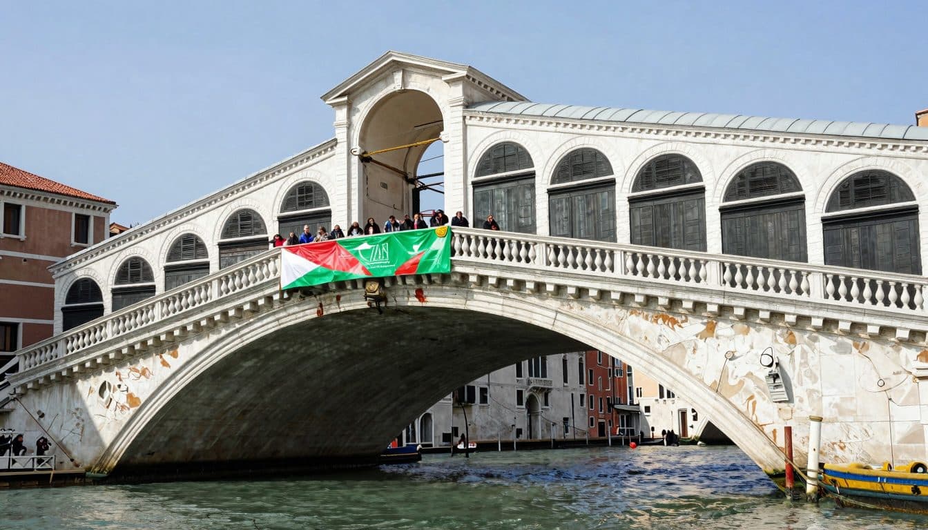 Tre pakistani denunciati per aver lanciato vernice sul Ponte di Rialto a Venezia