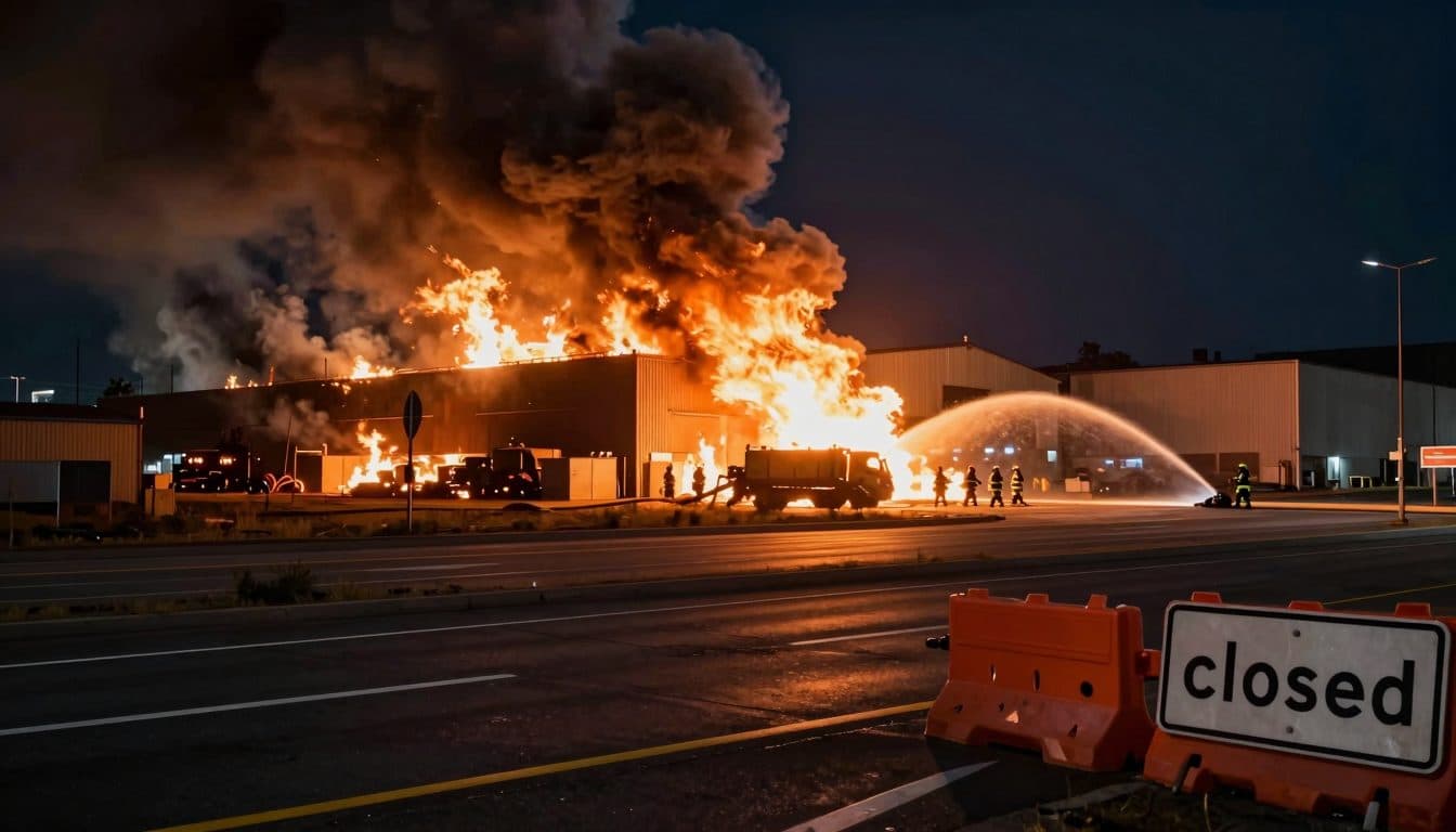 Grande incendio in un'azienda di smaltimento a Vienna: la A23 resta chiusa dopo l'incendio a Donaustadt