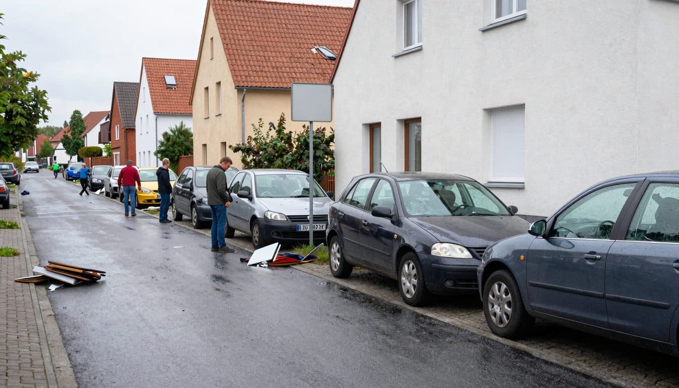 Forte temporale in Bassa Sassonia: grandine grande come palle da tennis danneggia tetti e auto