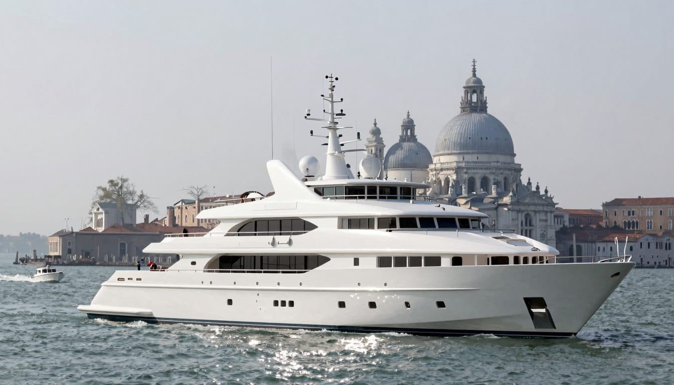 Il mega-yacht dell'ambasciatore americano Fertitta arriva a Venezia – la visita è accompagnata da proteste
