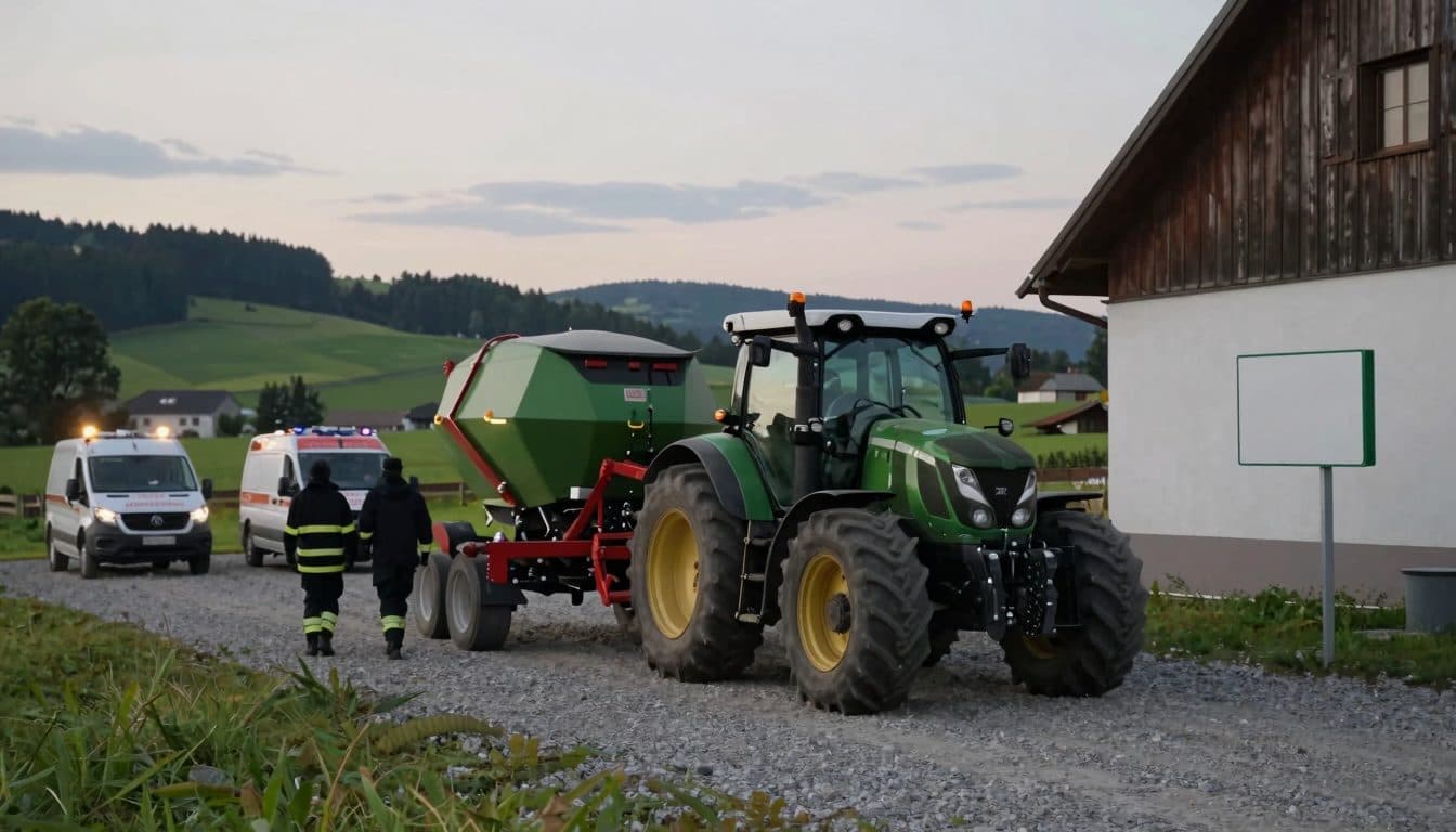 66enne intrappolato sotto un'attrezzatura del trattore a Diersbach e gravemente ferito