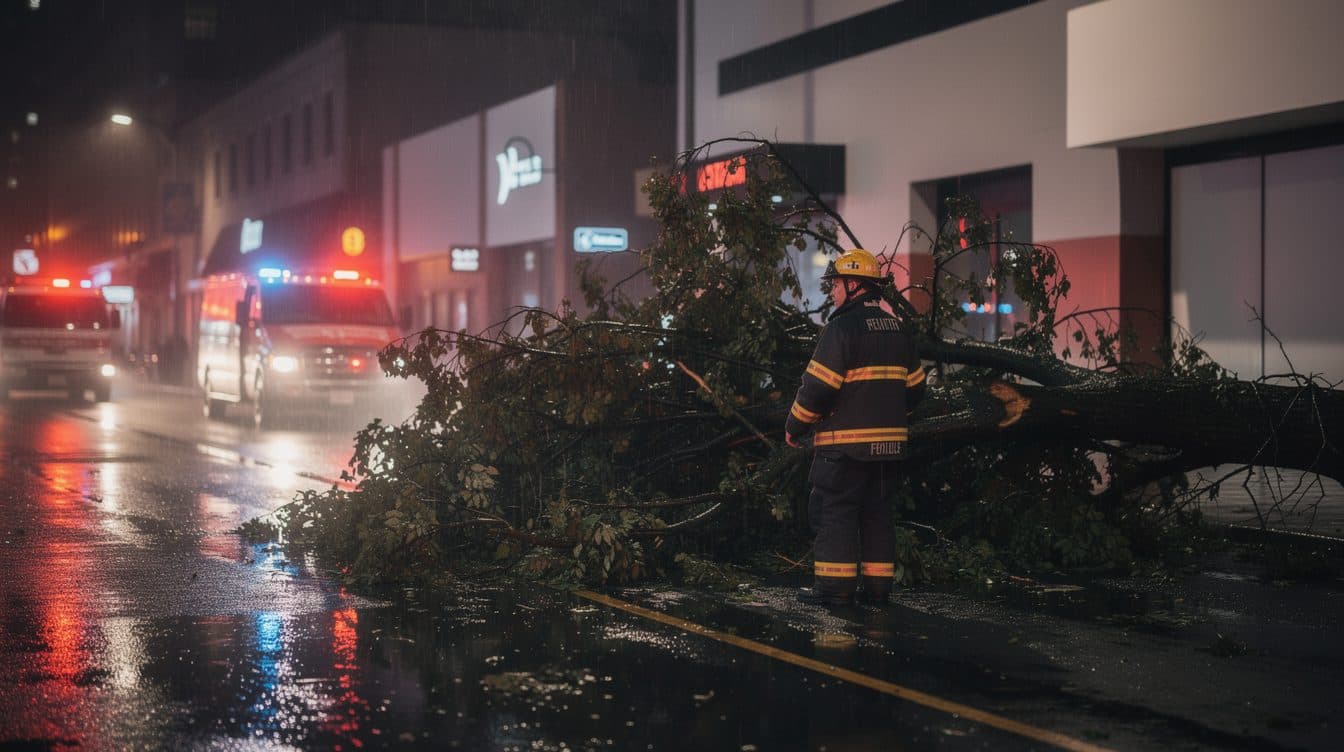 Violenta ondata di maltempo colpisce la Germania occidentale: alberi caduti, treni fermi e vigili del fuoco in allerta
