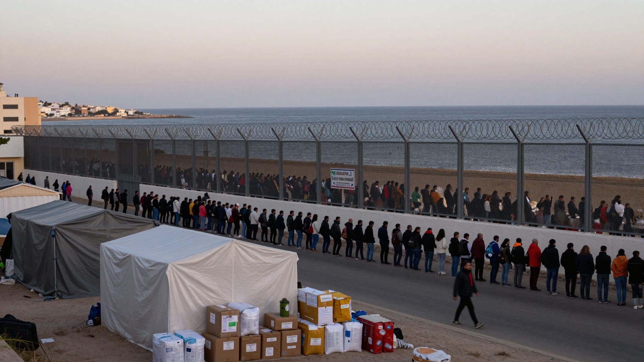 Migliaia di migranti in attesa a Ceuta della decisione del governo spagnolo