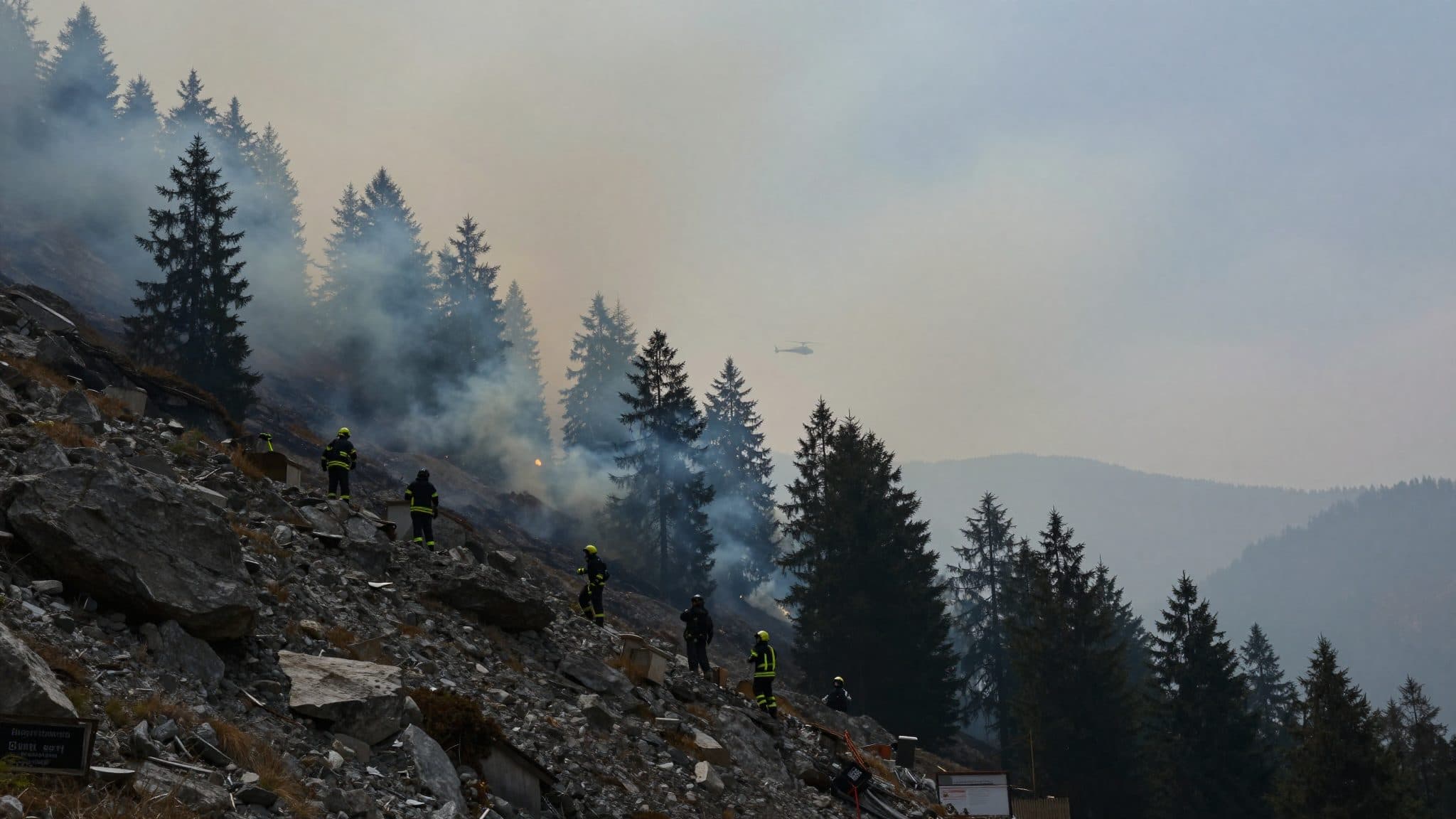 Un fulmine provoca un incendio boschivo sul Rogerkogel in Tirolo