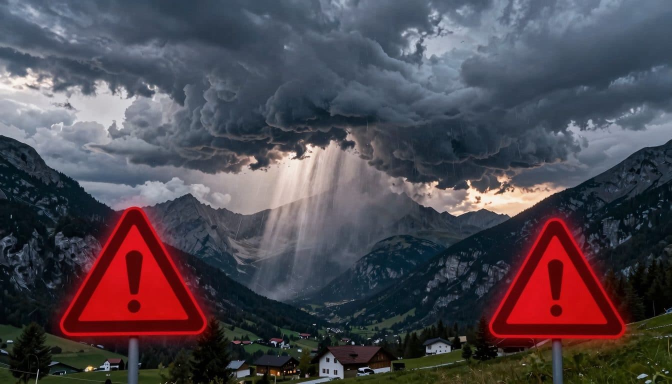 Allerta meteo rossa per parti della Carinzia – attesi forti temporali e grandine
