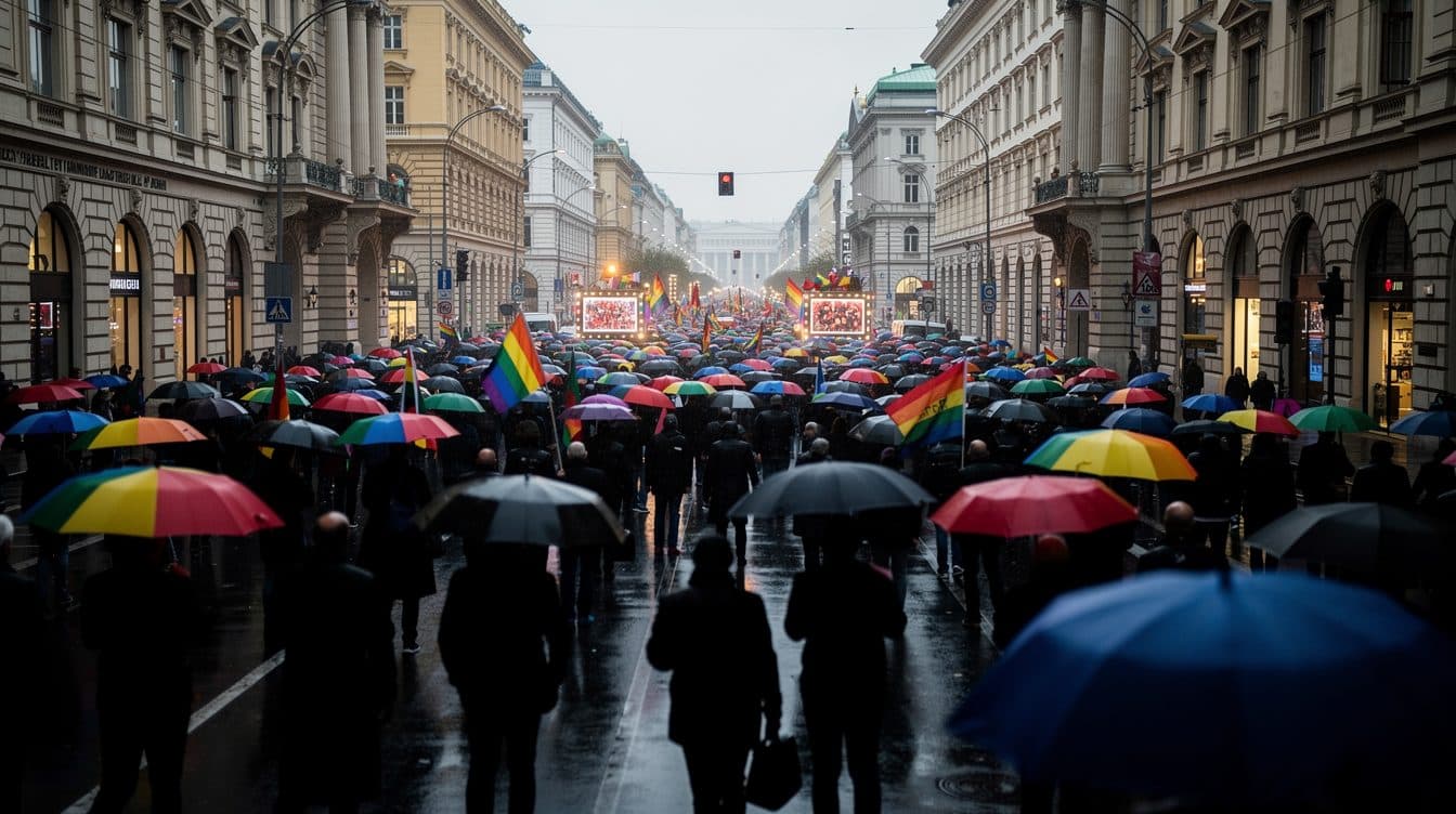La parata dell'arcobaleno di Vienna festeggia il 30° anniversario sul Ring