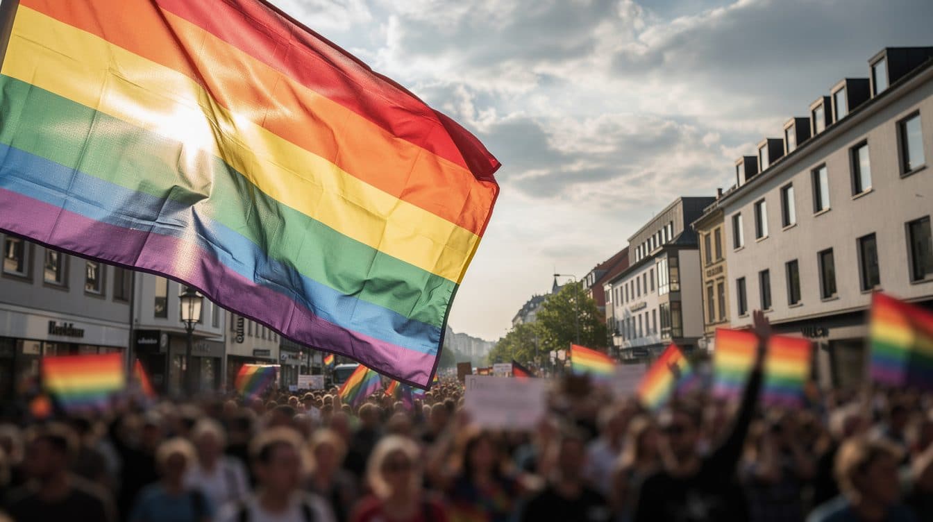 Migliaia sfilano nel centro di Düsseldorf per i diritti queer al CSD