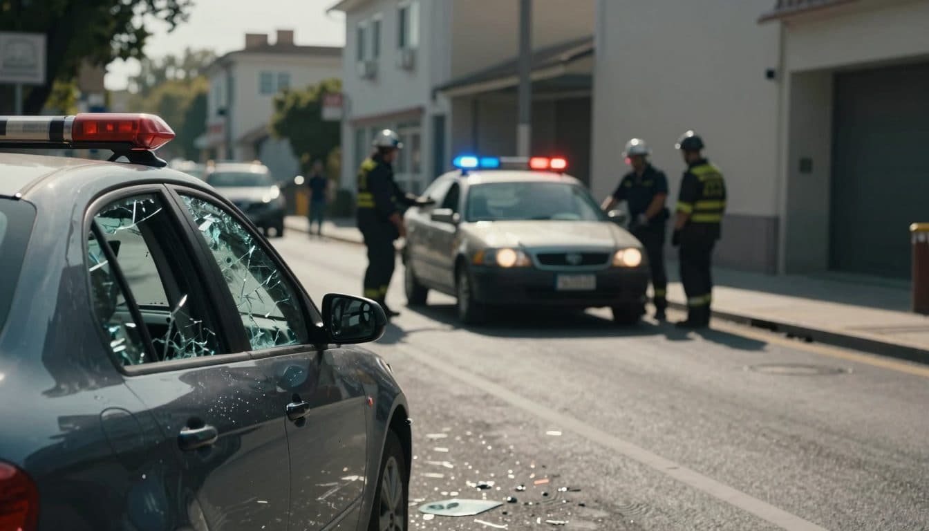 Bambino piccolo liberato da un'auto chiusa a Riedlingsdorf dopo che i soccorritori hanno rotto un finestrino laterale