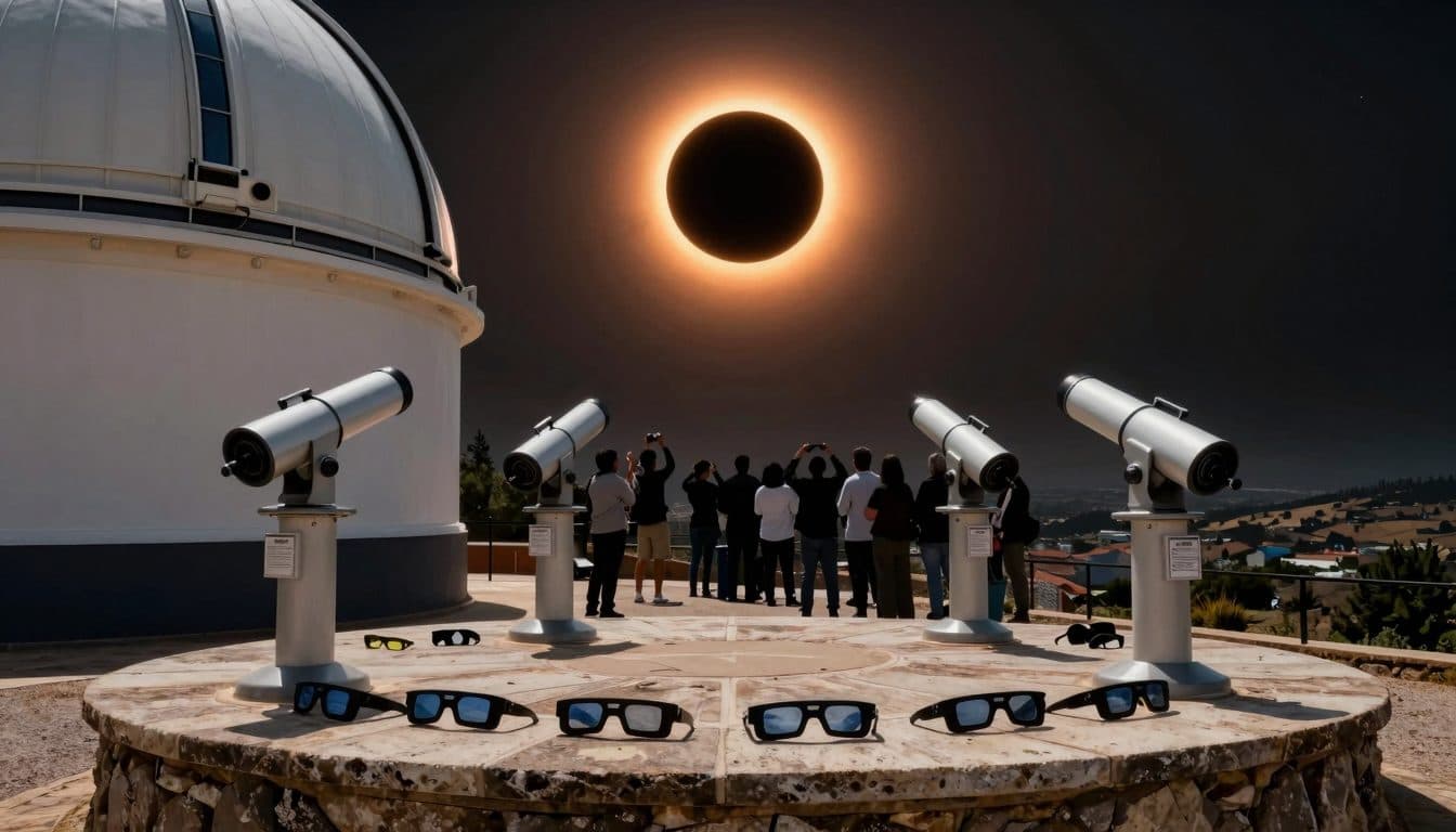L'eclissi solare totale oscura i cieli sopra la Spagna mentre osservatori in tutta Europa guardano lo spettacolo