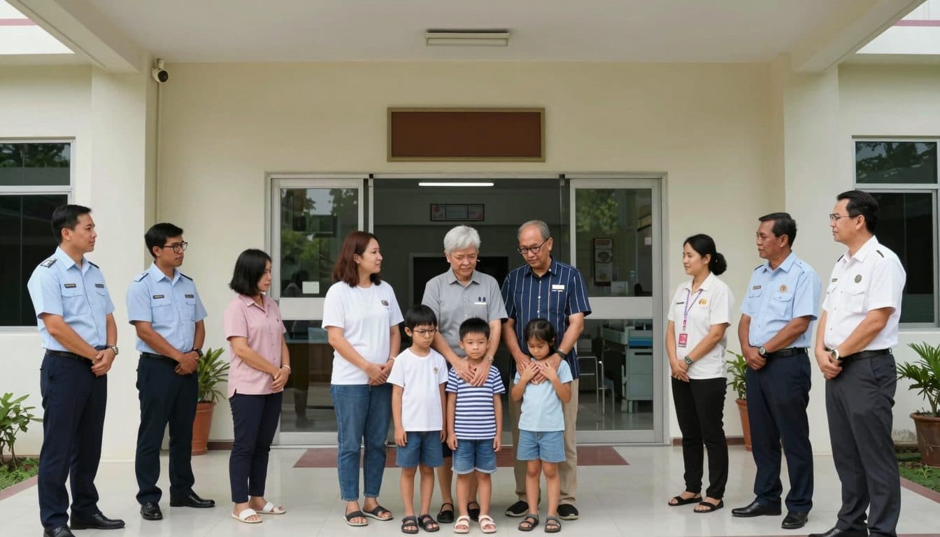 Famiglie raccolgono le salme dopo la sparatoria in una scuola vicino a Bangkok, almeno sette morti