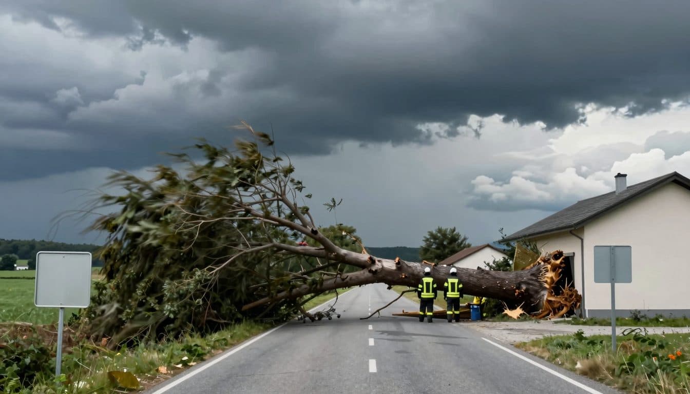 Raffiche di vento fino a 100 km/h provocano circa 150 interventi dei vigili del fuoco in Alta Austria