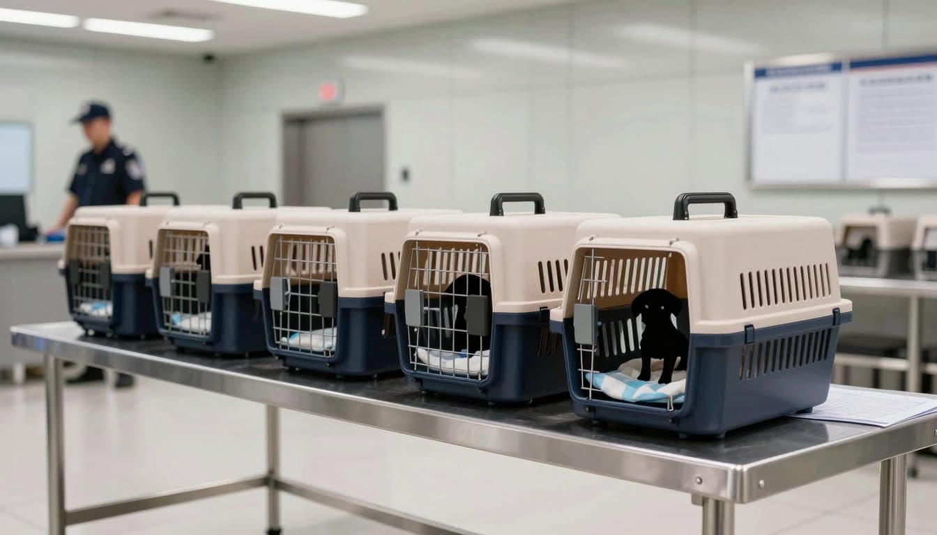 La dogana dell'aeroporto di Vienna ferma il contrabbando di cinque cuccioli dalla Cina