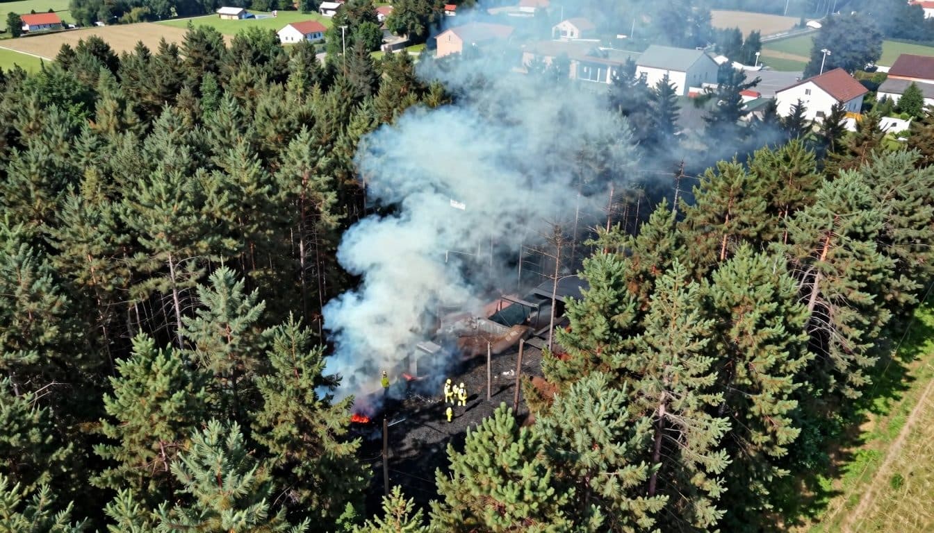 Incendio boschivo nel Föhrenwald: circa 30 vigili del fuoco impegnati