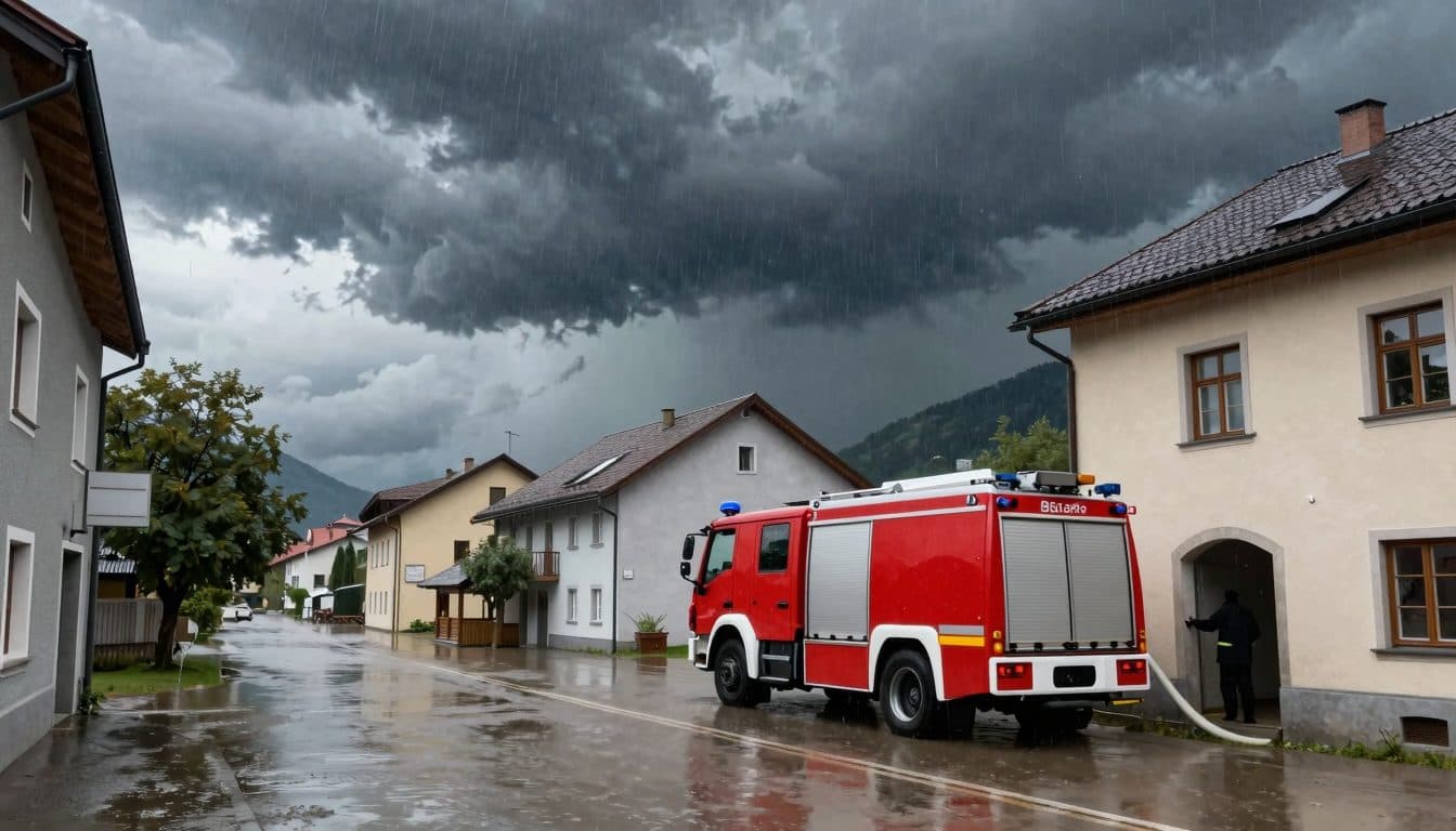 Numerosi interventi per maltempo in parti dell'Austria – I vigili del fuoco mobilitati per le inondazioni