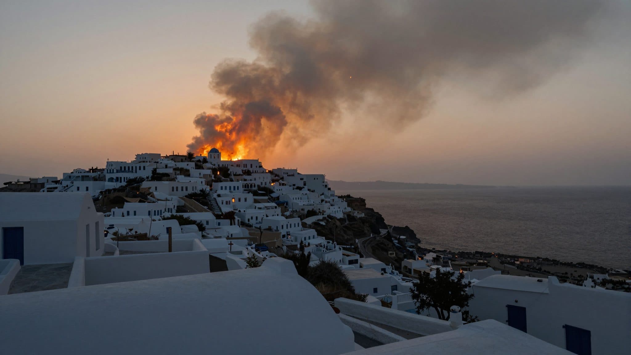 Incendio boschivo a Paro: villaggi evacuati, residenti inviati sulle spiagge