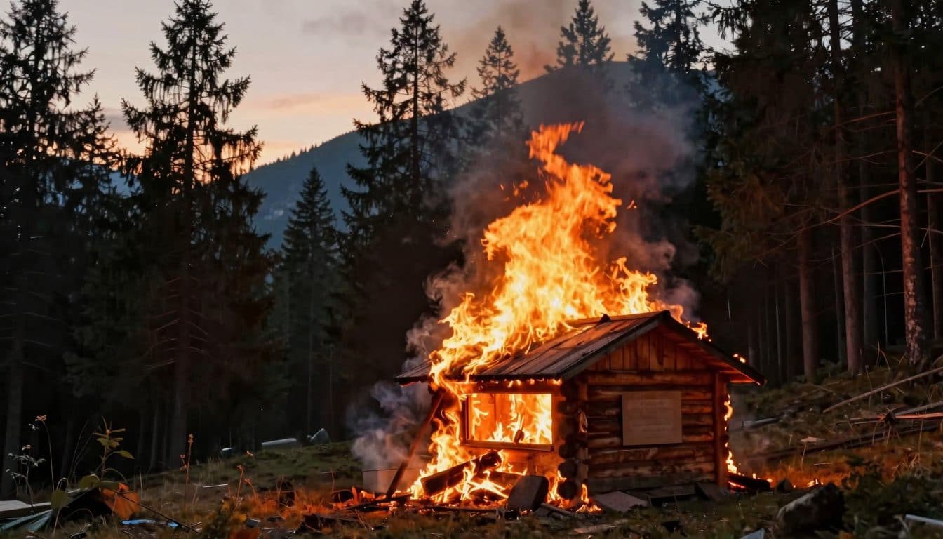 Incendio nel Lechtal: baita di caccia in fiamme a Steeg, vigili del fuoco in lotta contro l'incendio boschivo