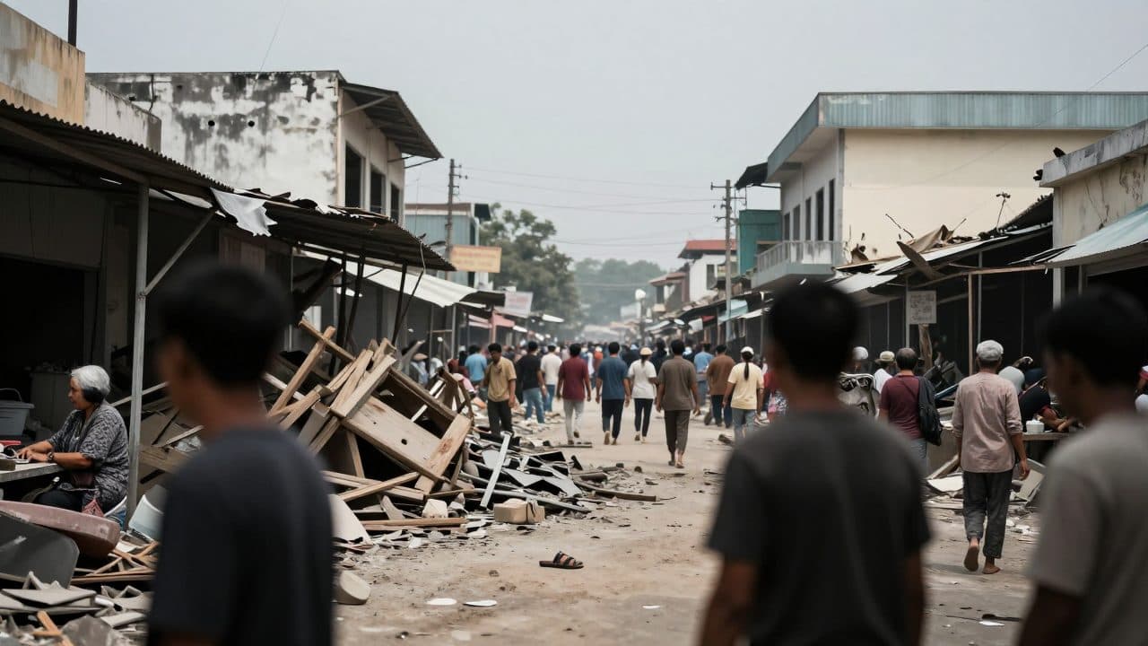Attacco aereo su un mercato nel Rakhine, nella Birmania occidentale, uccide quasi 50 persone