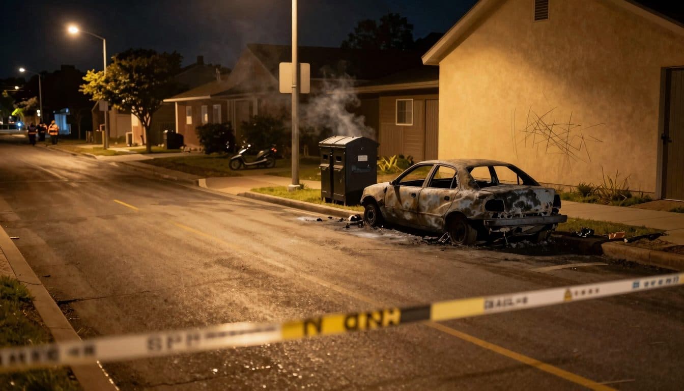 Tre adolescenti del distretto di Baden avrebbero dato fuoco a un'auto e a isole ecologiche a Möllersdorf
