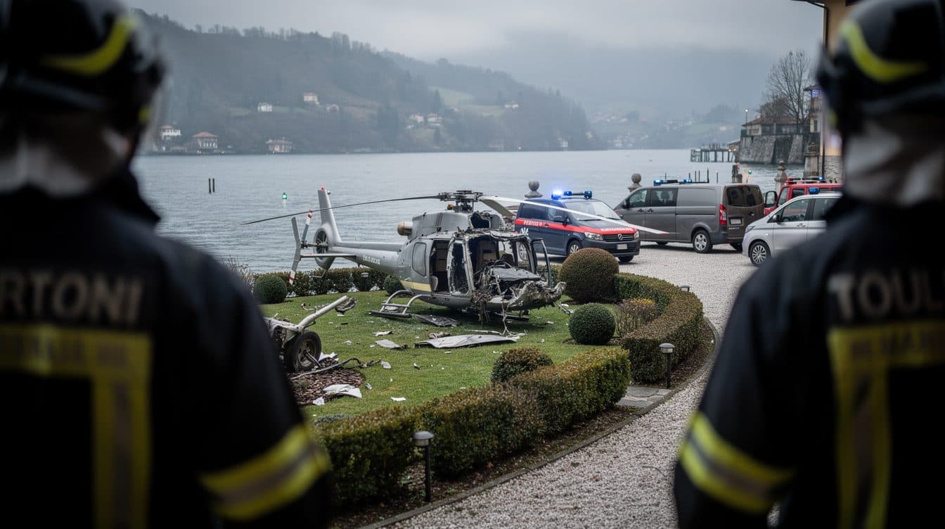 Incidente in elicottero sul Lago Maggiore: il pilota muore, tre tedeschi feriti, alcuni in modo grave