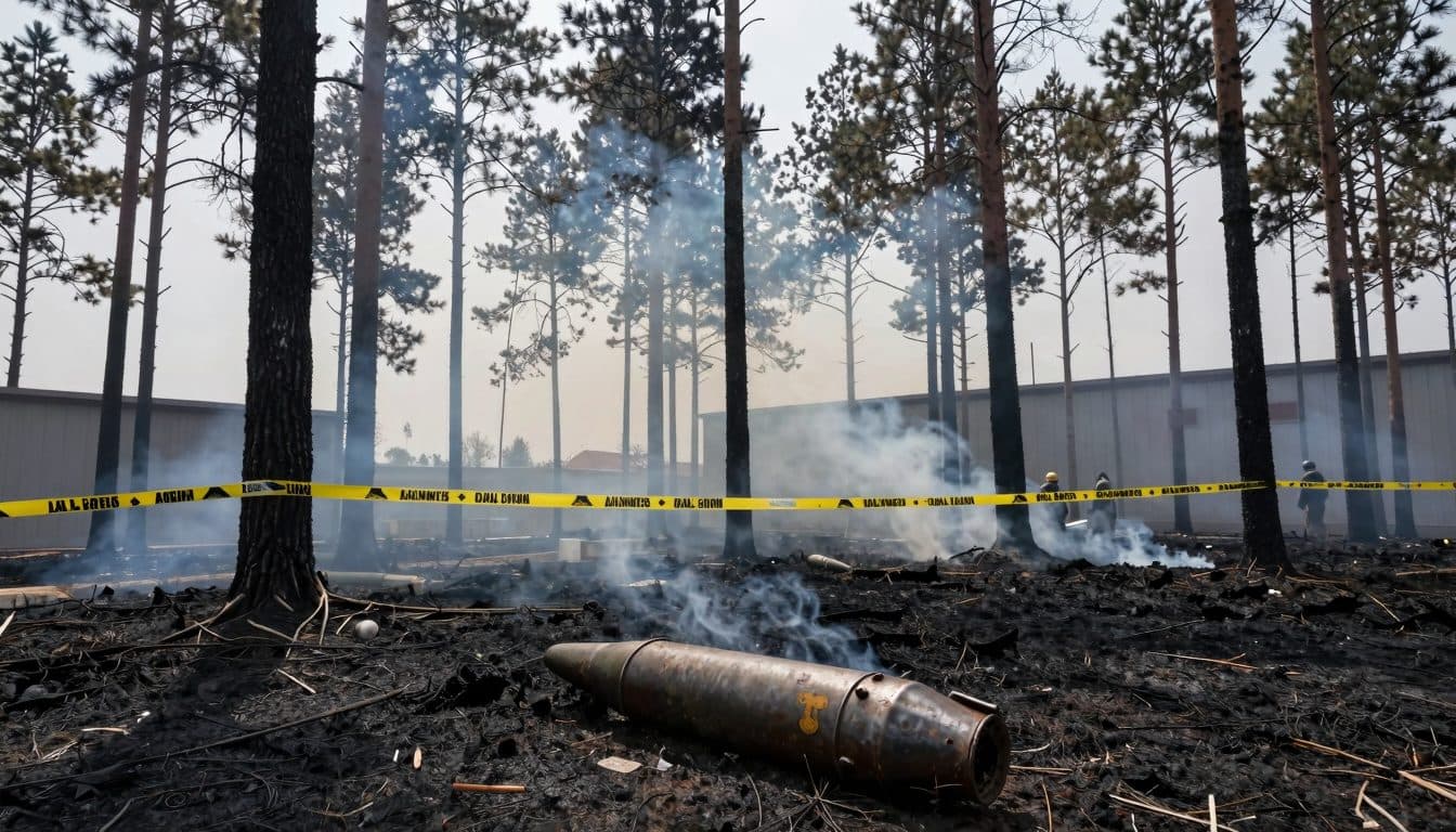 Residui di fosforo da munizioni della guerra mondiale provocano un secondo incendio nel Föhrenwald