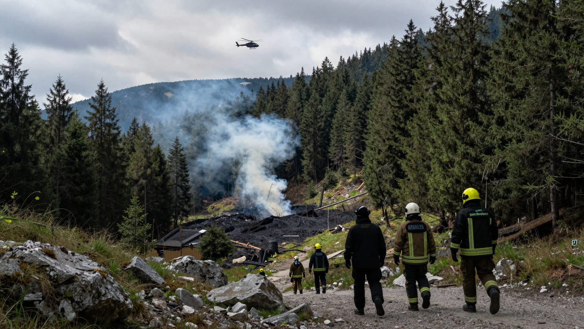 Fulmine probabilmente causa di un incendio boschivo nel distretto di Villach