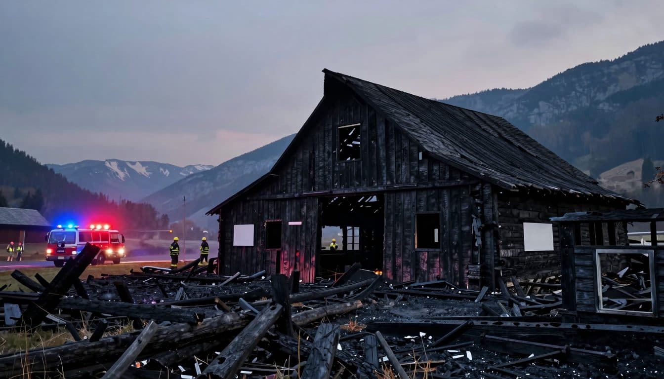 Incendio in una stalla in Carinzia: due maiali morti, proprietario e figlia feriti