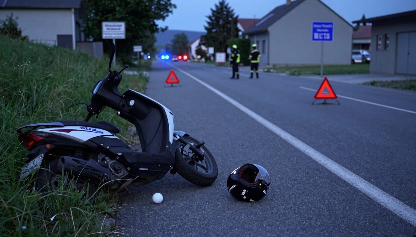 Insetto nella visiera del casco provoca un incidente in motorino a Telfs: 17enne ferita